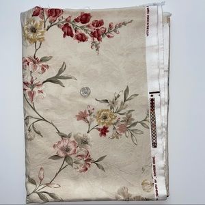 Waverly Sweet Serenade Floral Damask Fabric 70 x 52 Cream